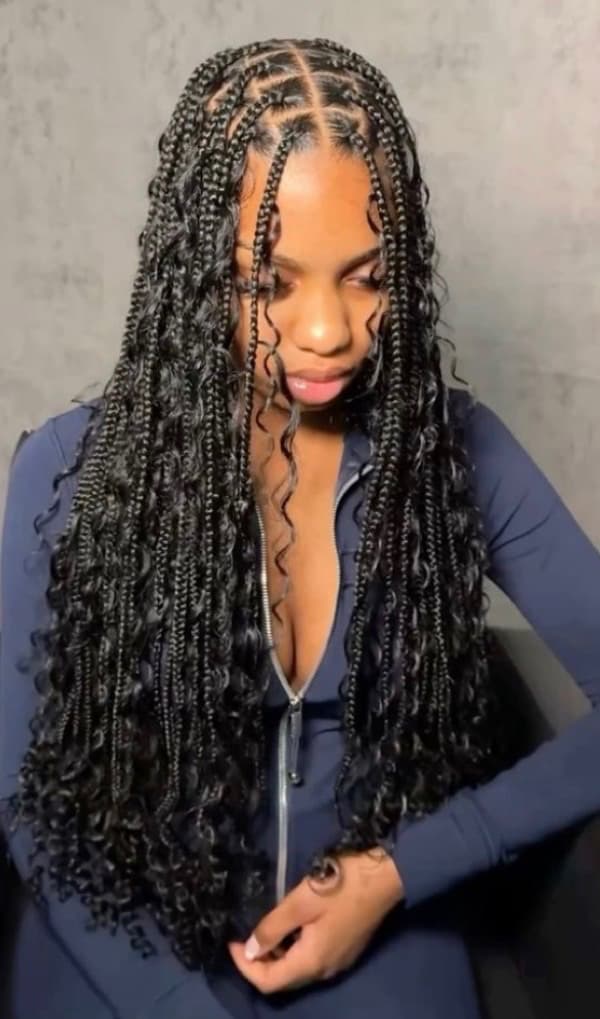 Boho Knotless Braids